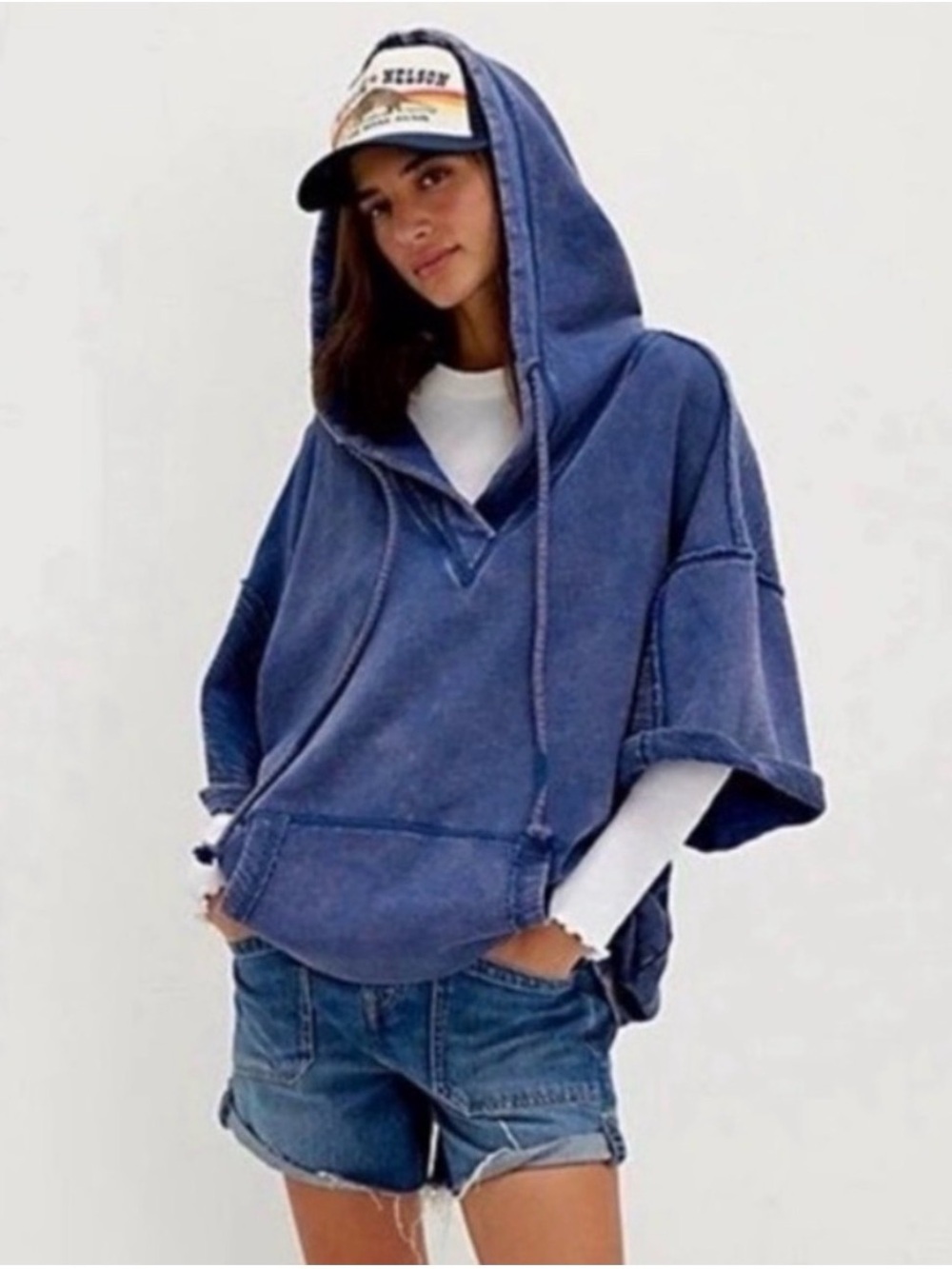 🌺We The Free Graham Poncho Hoodie NWOT